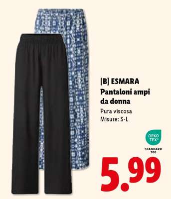 [B] ESMARA Pantaloni ampi da donna