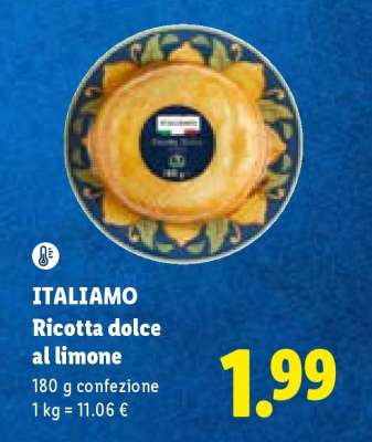 Italiamo Ricotta dolce al limone