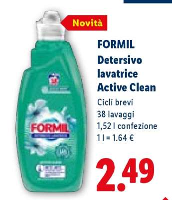 FORMIL Detersivo lavatrice Active Clean
