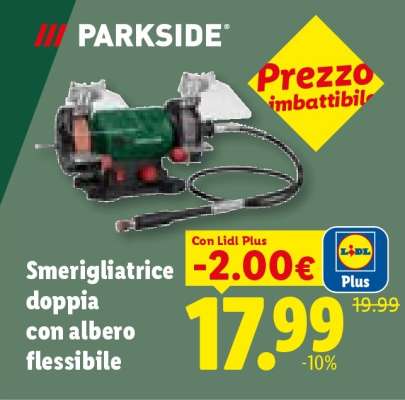Smerigliatrice doppia con albero flessibile