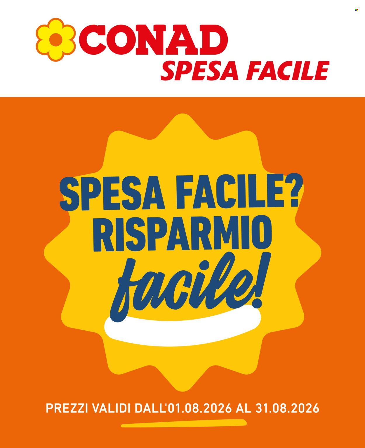 Leták Conad City - 1.8.2026 - 31.8.2026. Strana 1