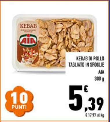 KEBAB DI POLLO TAGLIATO IN SFOGLIE