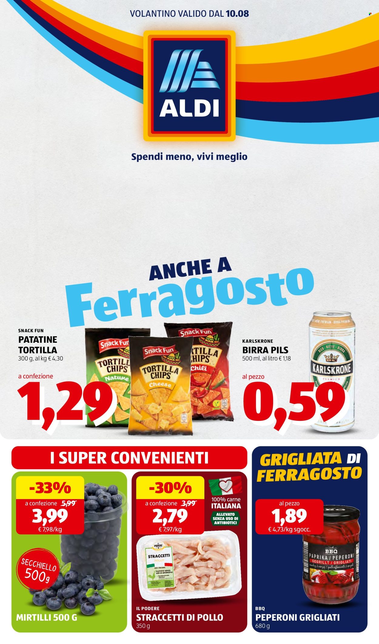 Volantino Aldi - 10/8/2026 - 16/8/2026. Pagina 1