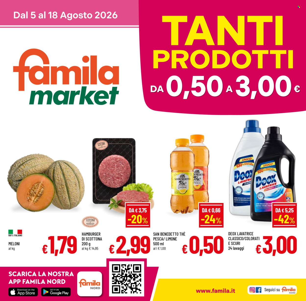 Volantino Famila - 5/8/2026 - 18/8/2026. Pagina 1