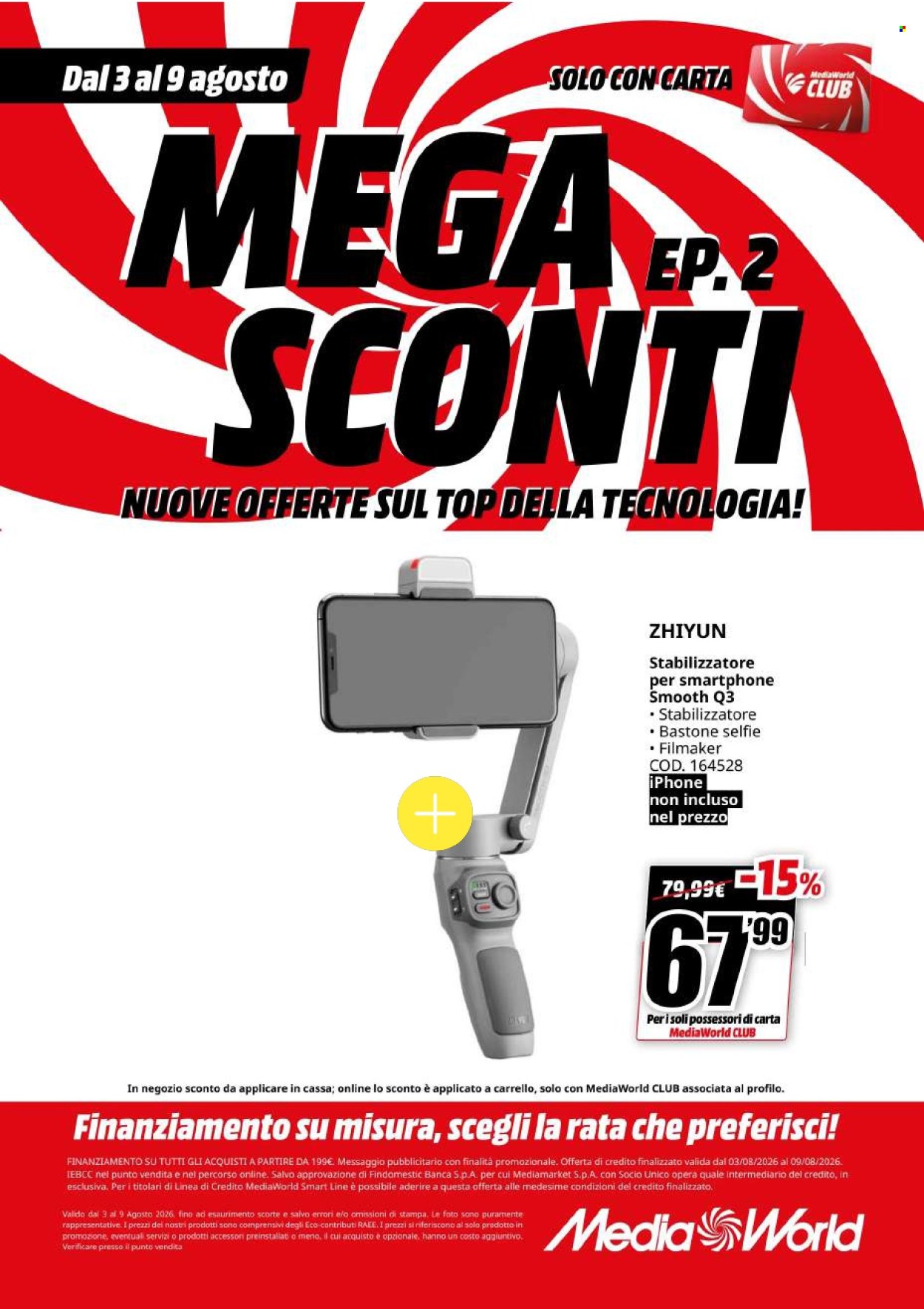 Volantino MediaWorld - 3/8/2026 - 9/8/2026. Pagina 39
