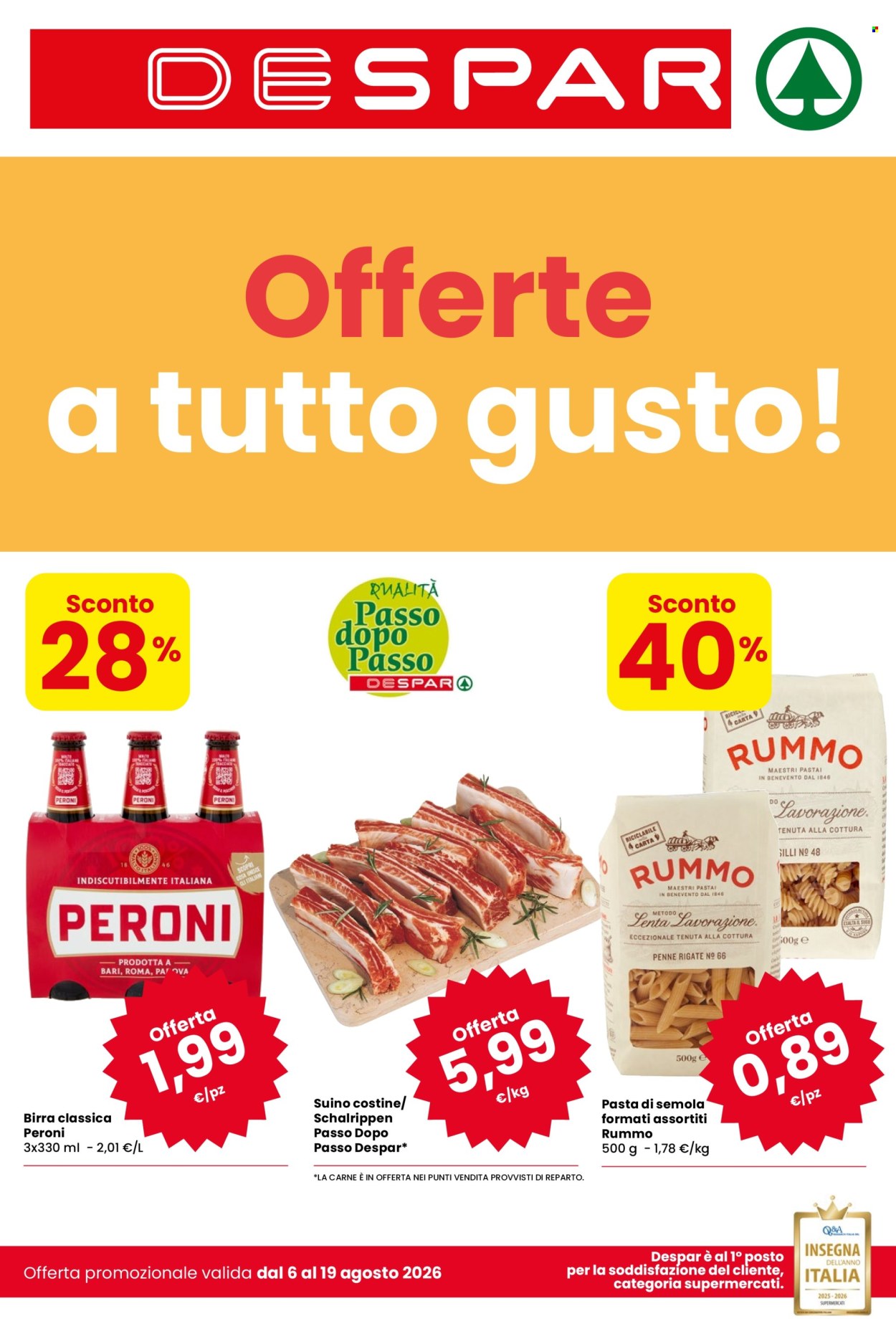 Volantino Despar - 6/8/2026 - 19/8/2026. Pagina 1
