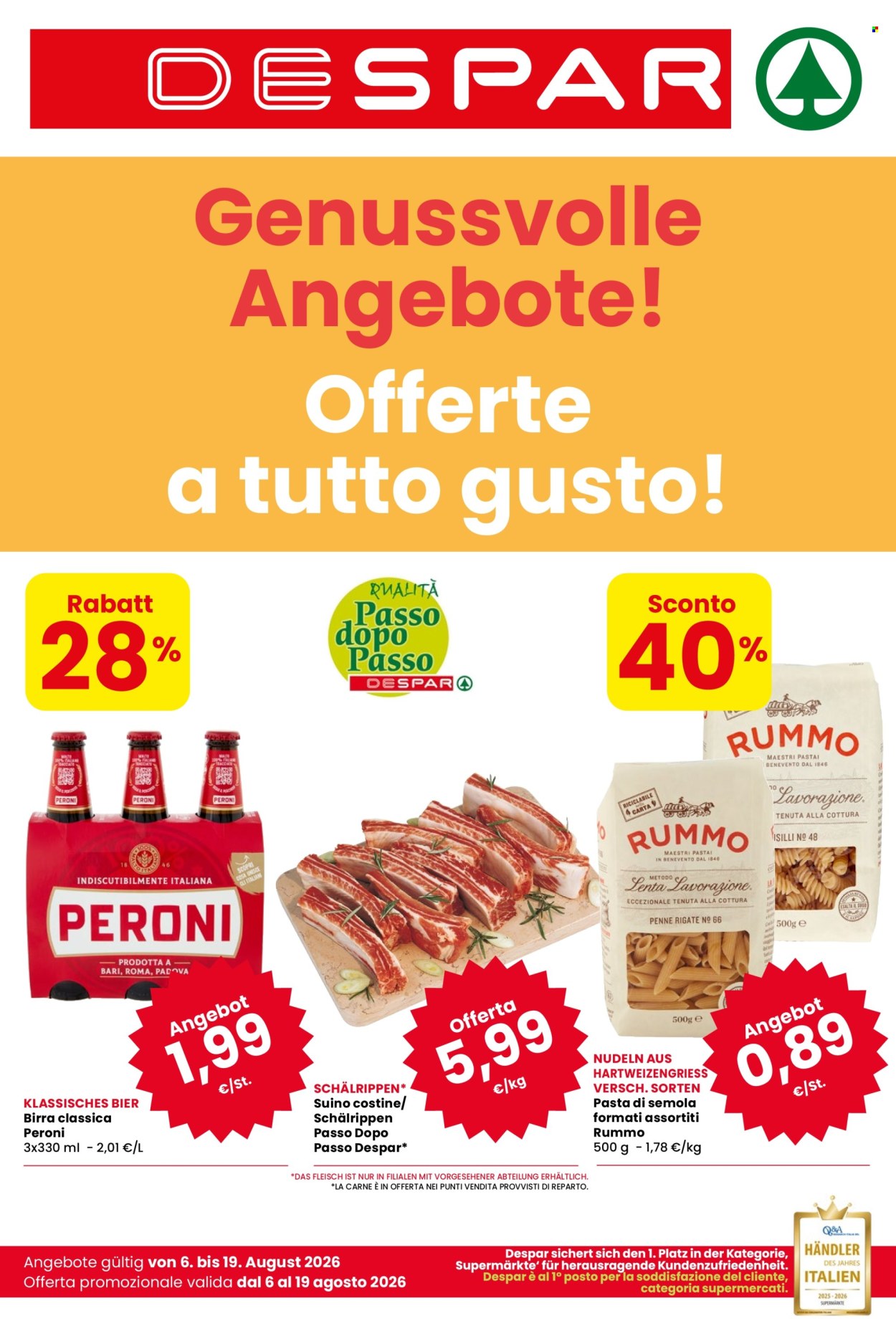 Volantino Despar - 6/8/2026 - 19/8/2026. Pagina 1