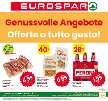 Volantino Eurospar - 6/8/2026 - 19/8/2026.