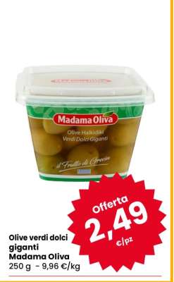 Olive verdi dolci giganti