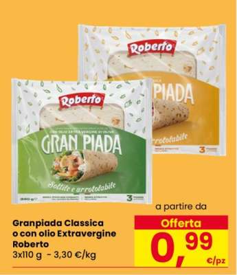 Granpiada Classica o con olio Extravergine Roberto