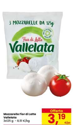Mozzarelle Fior di Latte Vallelata