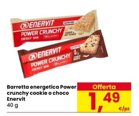 Barretta energetica Power crunchy cookie o choco Enervit
