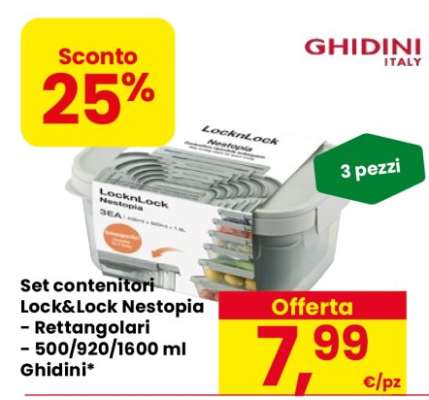 Set contenitori Lock&Lock Nestopia