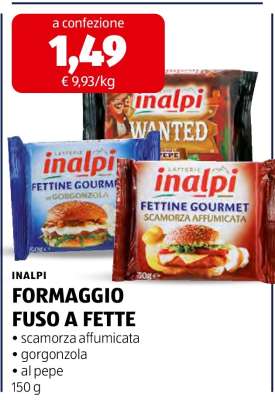 INALPI FORMAGGIO FUSO A FETTE