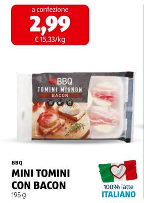 BBQ MINI TOMINI CON BACON