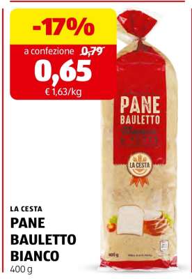 LA CESTA PANE BAULETTO BIANCO