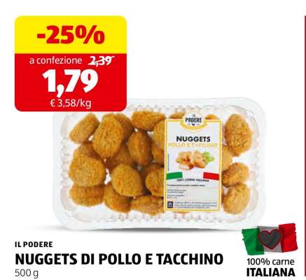 NUGGETS DI POLLO E TACCHINO
