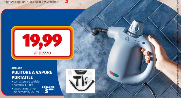 PULITORE A VAPORE PORTATILE