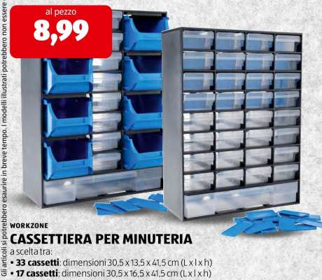 CASSETTIERA PER MINUTERIA