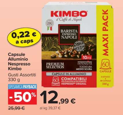 Capsule Alluminio Nespresso Kimbo