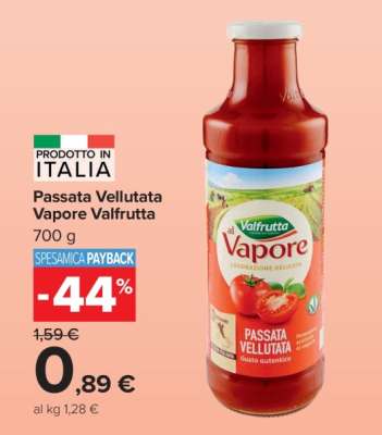 Passata Vellutata Vapore Valfrutta