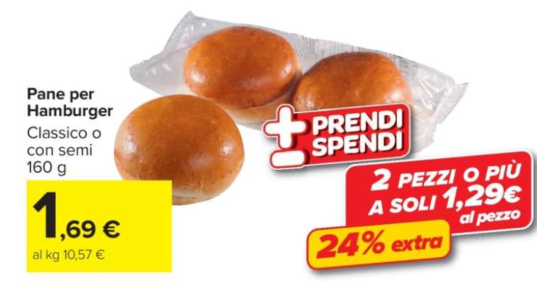PANE PER HAMBURGER
