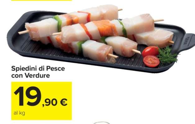 Spiedini di Pesce con Verdure