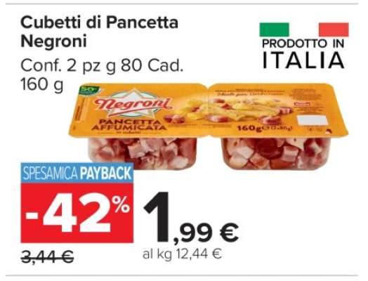 Cubetti di Pancetta Negroni