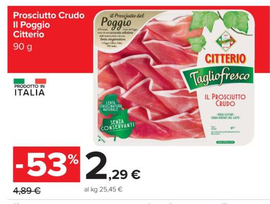 Prosciutto Crudo il Poggio Citterio