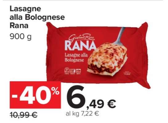 LASAGNE ALLA BOLOGNESE RANA