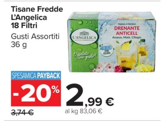 Tisane Fredde L'Angelica 18 Filtri
