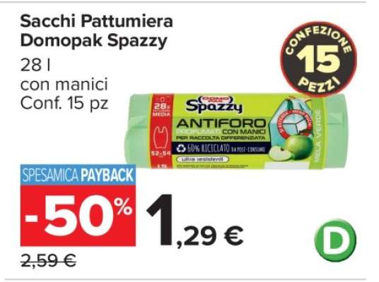 Sacchi Pattumiera Domopak Spazzy