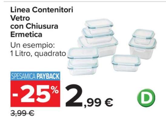 Linea Contenitori Vetro con Chiusura Ermetica