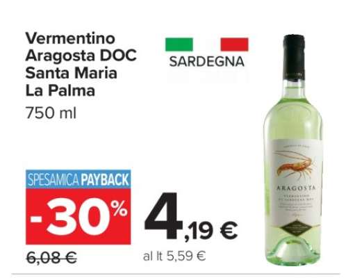 Vermentino Aragosta DOC Santa Maria La Palma
