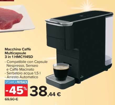 Macchina Caffè Multicapsule 3 in 1 HMC1145D