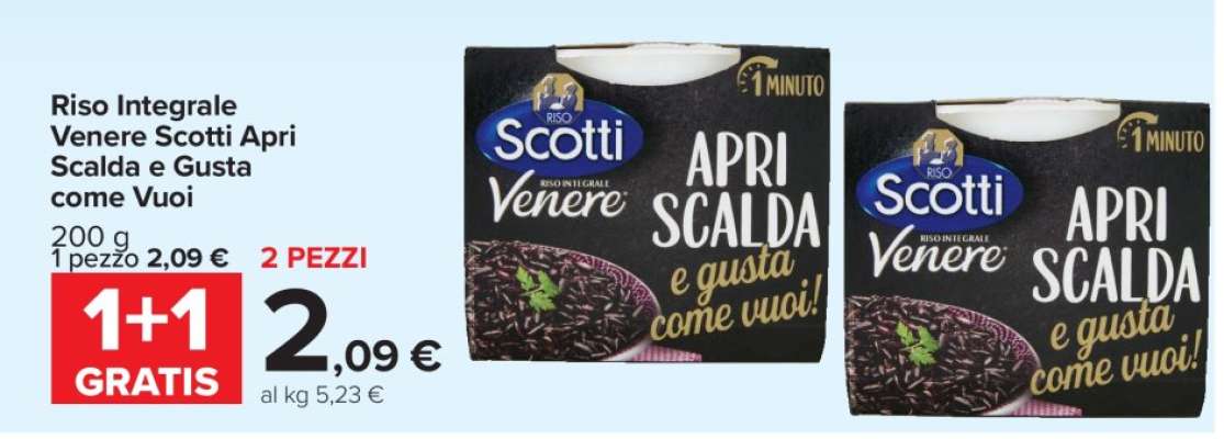 Riso Integrale Venere Scotti Apri Scalda e Gusta come Vuoi