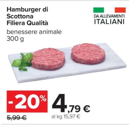 Hamburger di Scottona Filiera Qualità