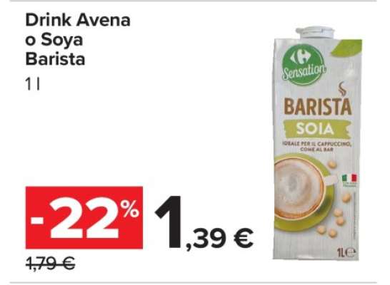 Drink Avena o Soya Barista