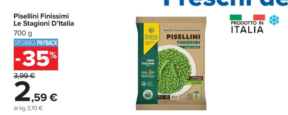 PISELLINI FINISSIMI LE STAGIONI D’ITALIA