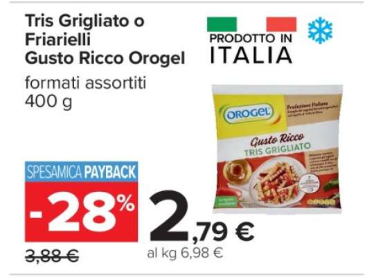 Tris Grigliato o Friarielli Gusto Ricco Orogel