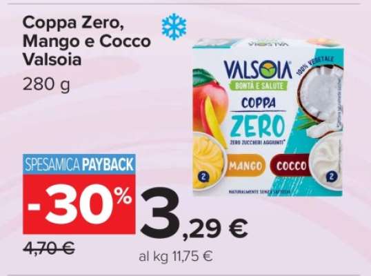 Coppa Zero, Mango e Cocco Valsoia