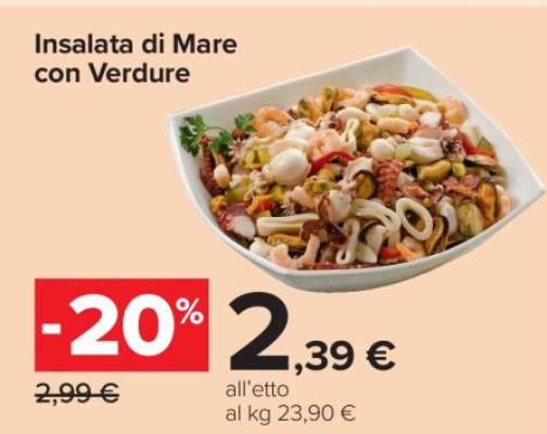 Insalata di mare con verdure