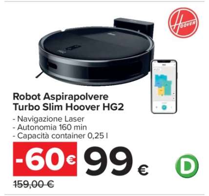 Robot Aspirapolvere Turbo Slim Hoover HG2