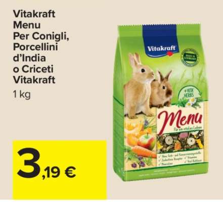 Vitakraft Menu Per Conigli, Porcellini d’India o Criceti Vitakraft
