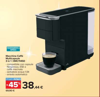 Macchina Caffè Multicapsule 3 in 1 HMC1145D