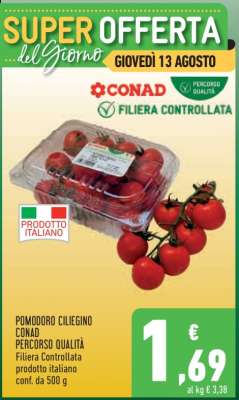 Pomodoro Ciliegino Conad Percorso Qualità