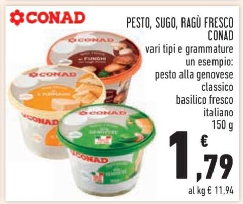 PESTO, SUGO, RAGÙ FRESCO CONAD