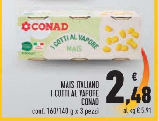 Mais italiano i cotti al vapore CONAD