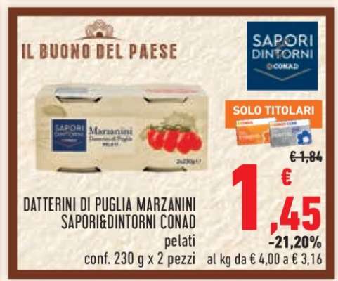 Datterini di Puglia Marzanini Sapori&Dintorni Conad