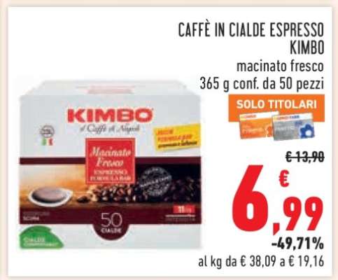 CAFFÈ IN CIALDE ESPRESSO KIMBO